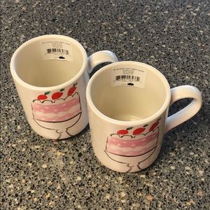 NWT Set of (2) Kate Spade 12oz. Cake Coffee Mugs